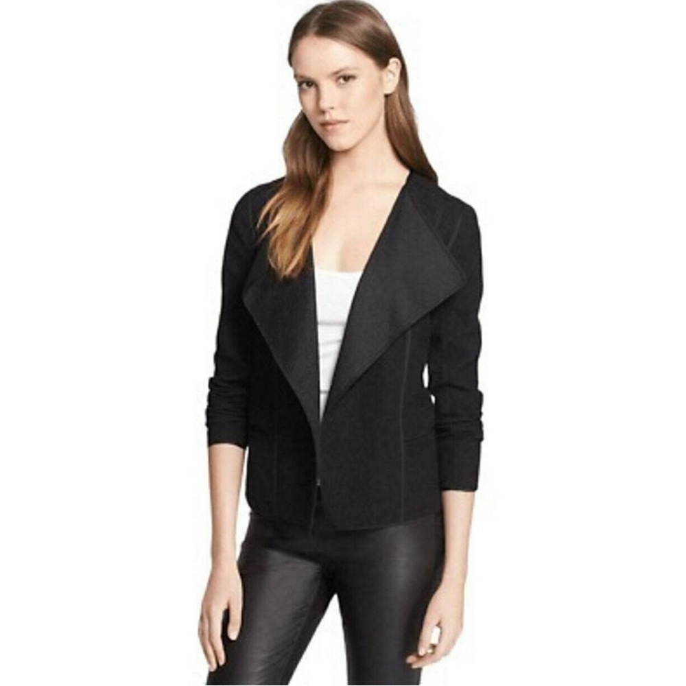 Vince Open Front Lightweight Blazer Jacket Textured Sz Medium